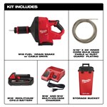 MILWAUKEE M18 FUEL™ Drain Snake w/ CABLE DRIVE™ with 5/16” Cable Kit 2772A-21