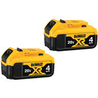 DEWALT 20V Li-Ion Battery, 4.0Ah Capacity, 2 Pack DCB204-2