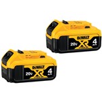 DEWALT 20V Li-Ion Battery, 4.0Ah Capacity, 2 Pack DCB204-2