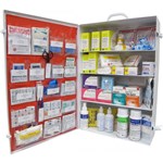 GENUINE FIRST AID First Aid Kit, Metal, ANSI Class B, 100 Person SS0097